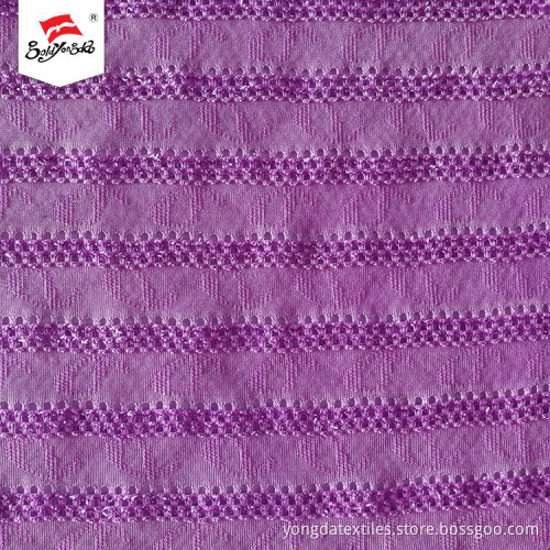 Eyelet Jacquard 90% Polyester 10% Spandex Fabric